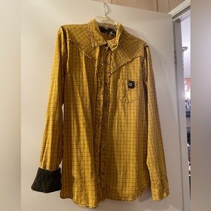 Gently used. Western BKE style button top. Sweater details on sleeves